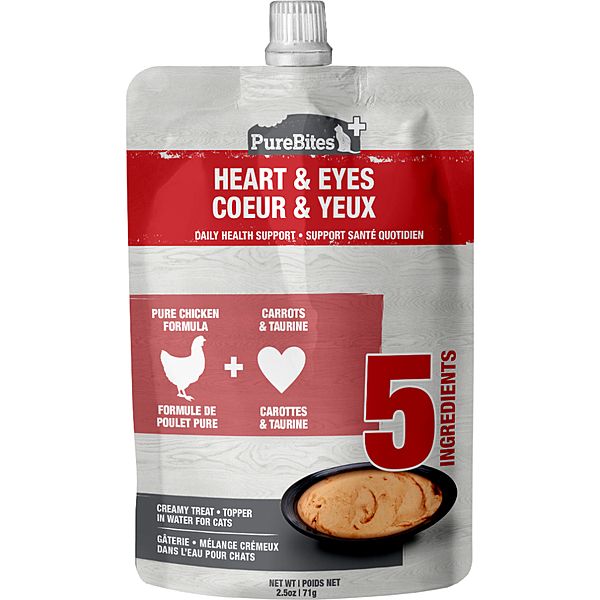 PUREBITES CAT SQUEEZABLES - HEART &amp; EYES 2.5oz/71g