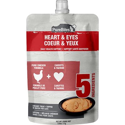 PUREBITES CAT SQUEEZABLES - HEART &amp; EYES 2.5oz/71g