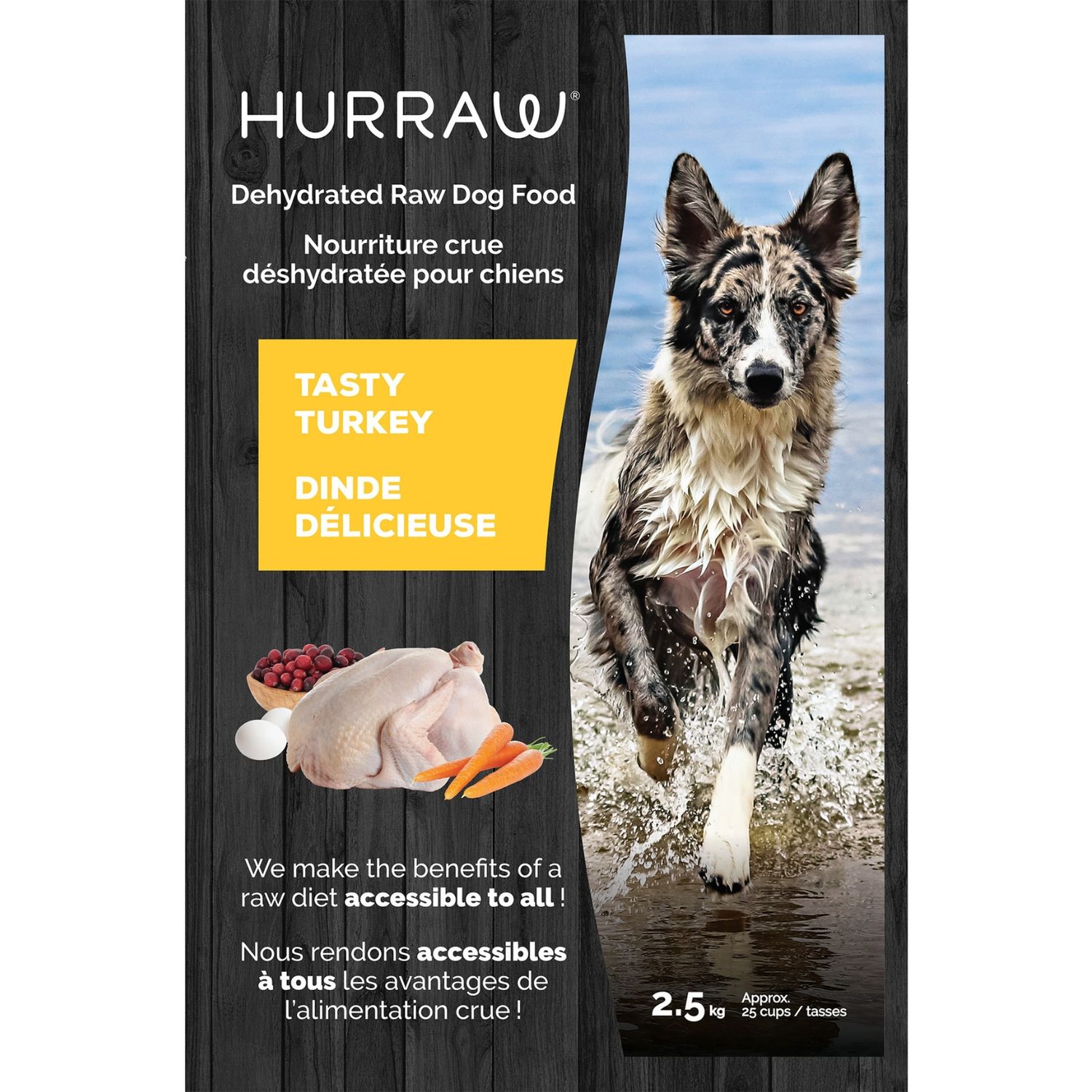 HURRAW DEHYDRATED RAW TURKEY 5.5lb/2.5kg