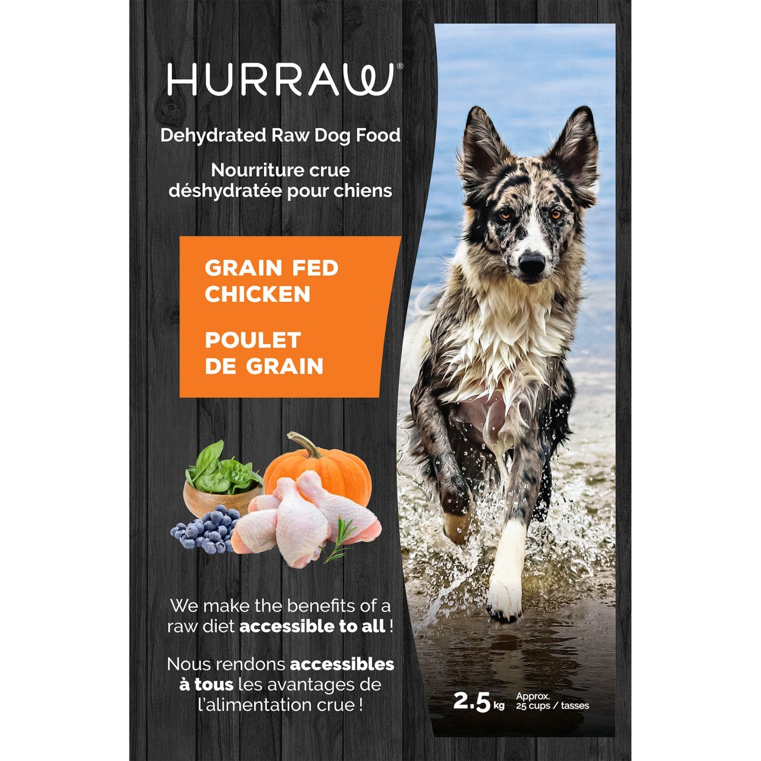 HURRAW DEHYDRATED RAW CHICKEN 5.5lb/2.5kg