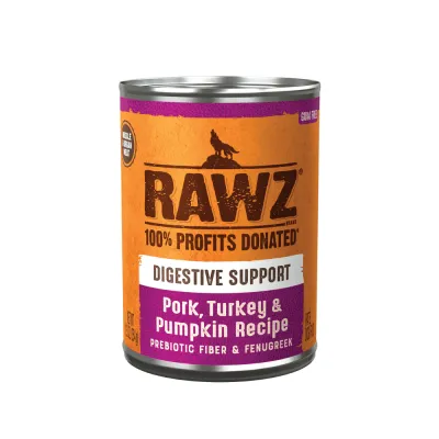 RAWZ DOG DIGESTIVE SUPPORT PORK, TURKEY &amp; PUMPKIN RECIPE 12.5oz/354g