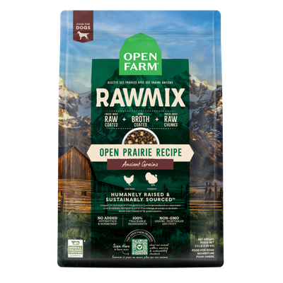 OPEN FARM DOG RAWMIX ANCIENT GRAIN OPEN PRAIRIE RECIPE 20lb/9kg