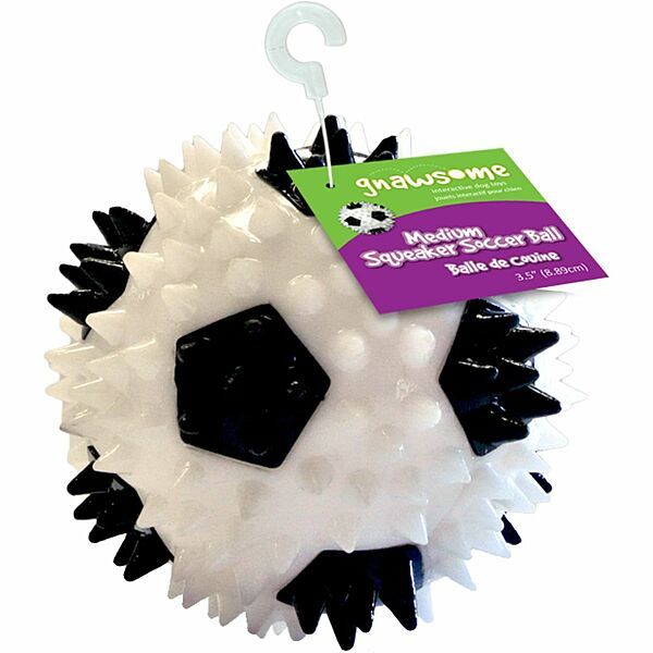 GNAWSOME SQUEAKER SOCCERBALL MEDIUM 3.5&quot;