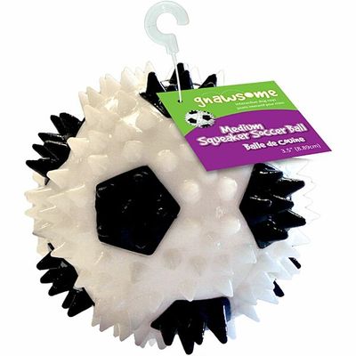 GNAWSOME SQUEAKER SOCCERBALL MEDIUM 3.5&quot;