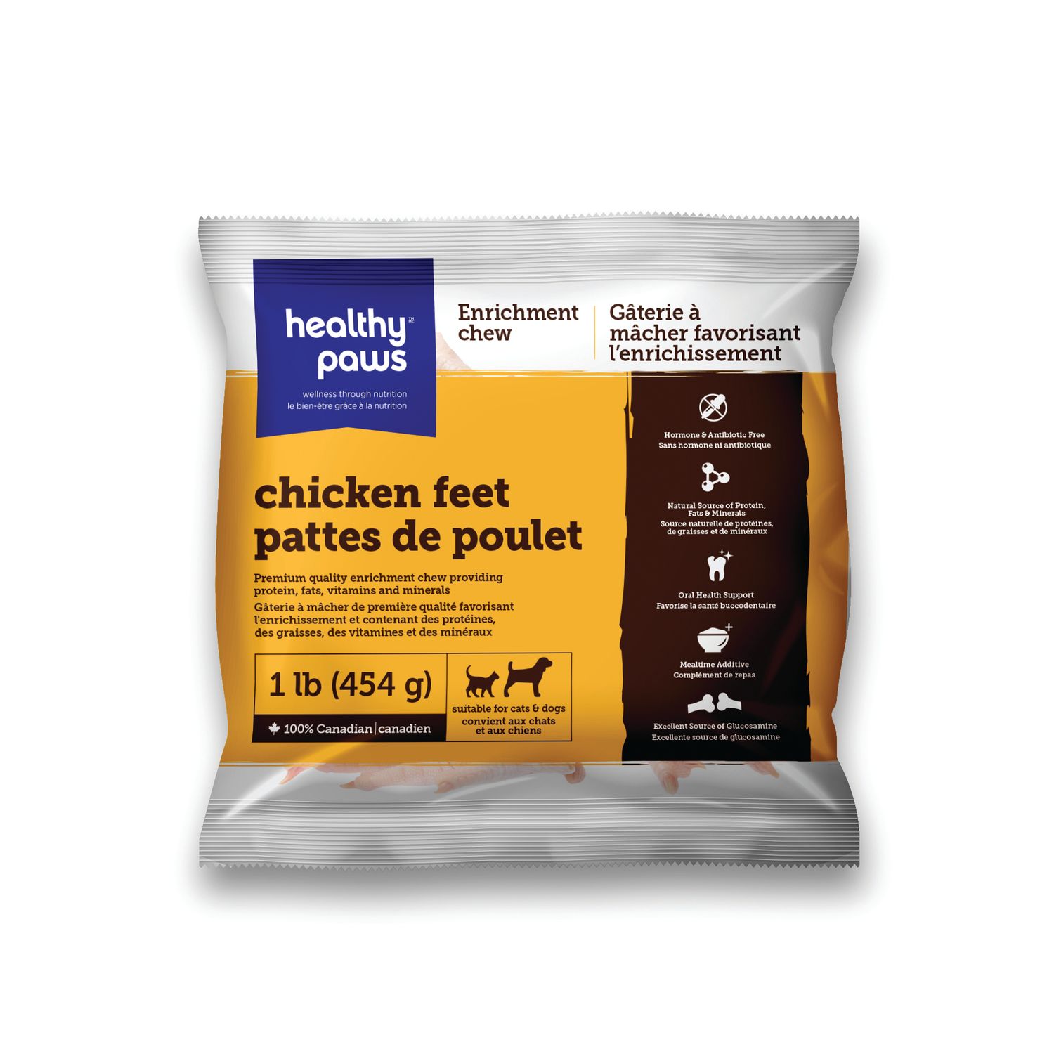 HEALTHY PAWS CHICKEN FEET 1lb/454g