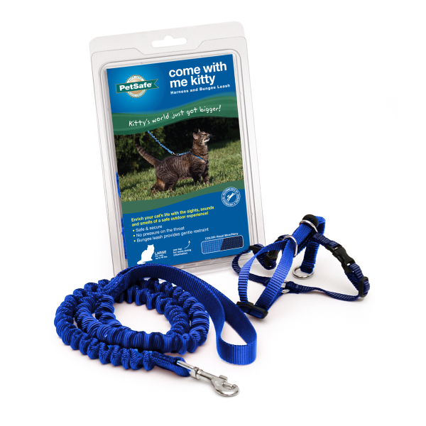 PETSAFE COME WITH ME KITTY HARNESS ROYAL BLUE/NAVY LARGE