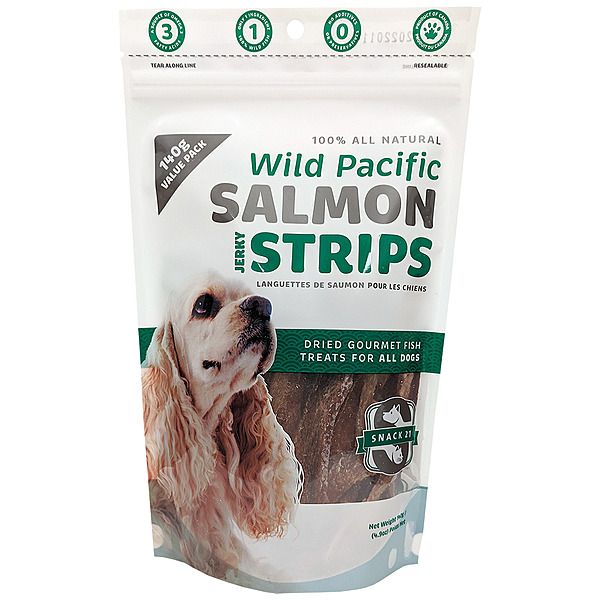 SNACK 21 WILD PACIFIC SALMON JERKY STRIPS 140g/4.9oz