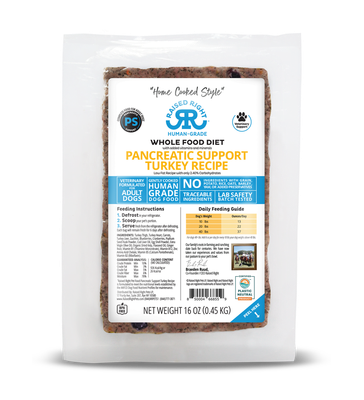 RAISED RIGHT DOG PANCREATIC SUPPORT TURKEY RECIPE 16oz