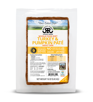 RAISED RIGHT DOG TURKEY &amp; PUMPKIN PATÉ 16oz