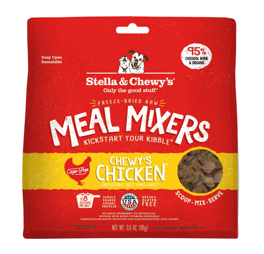STELLA &amp; CHEWY DOG FREEZE DRIED MEAL MIXERS CHICKEN 3.5oz/99g
