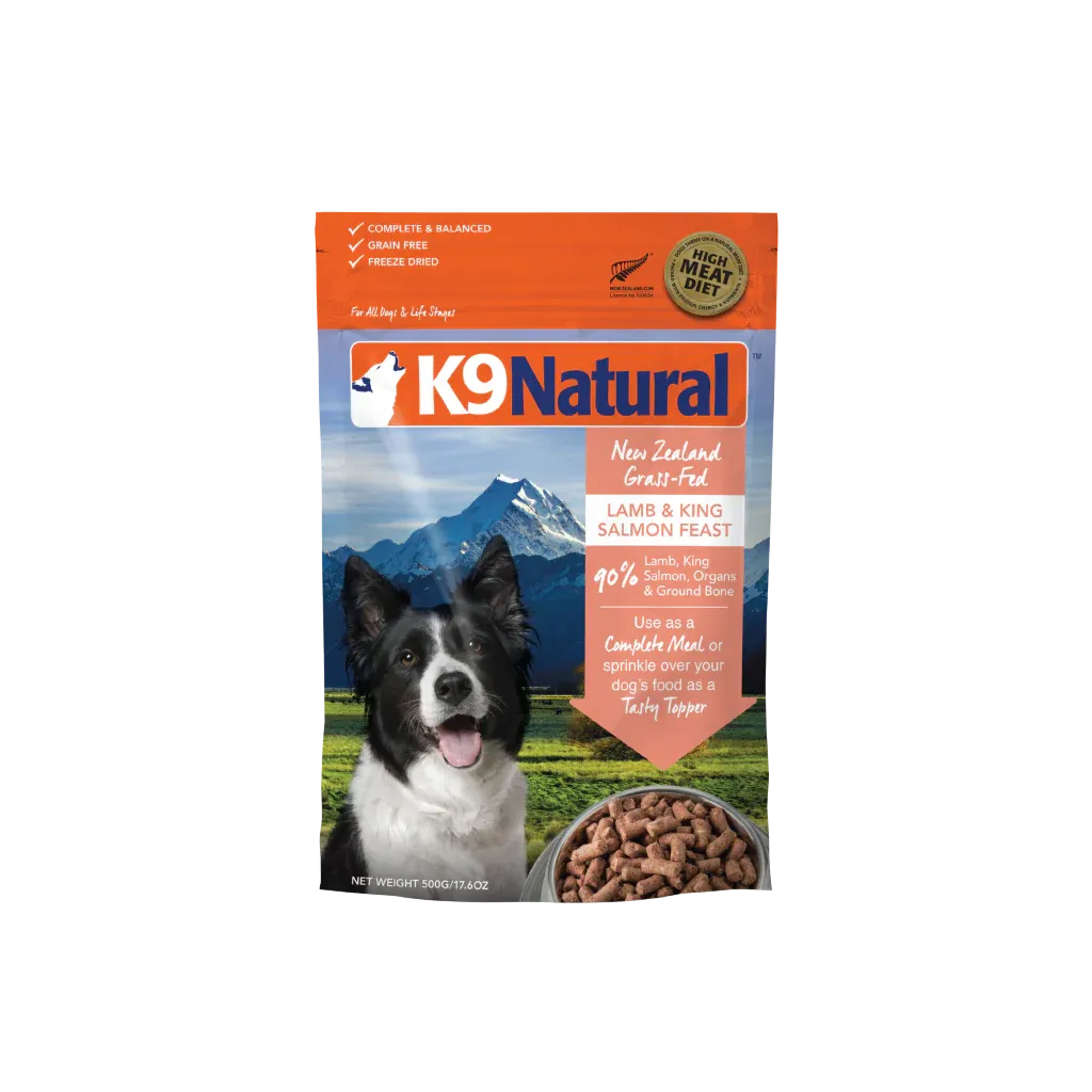 K9 NATURAL FREEZE DRIED LAMB &amp; SALMON FEAST 17.6oz/500g