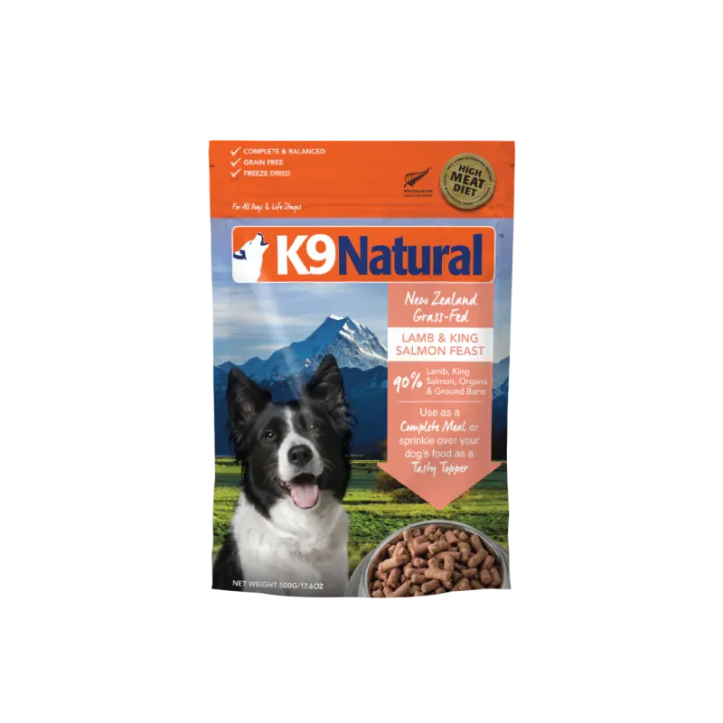 K9 NATURAL FREEZE DRIED LAMB &amp; SALMON FEAST 17.6oz/500g