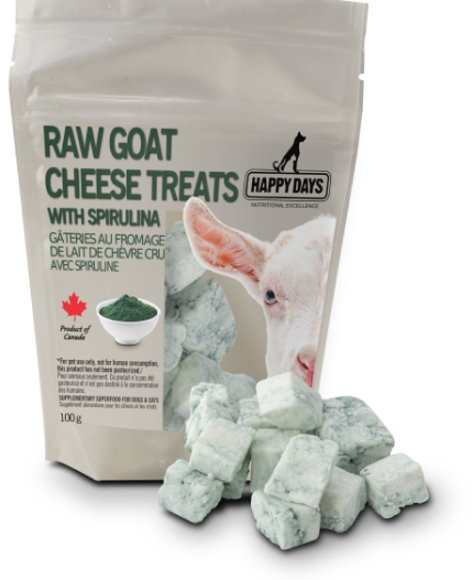 HAPPY DAYS RAW GOAT CHEESE WITH SPIRULINA 100g