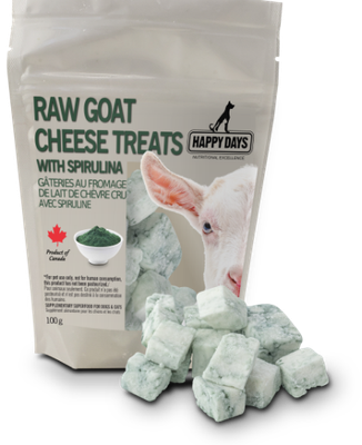 HAPPY DAYS RAW GOAT CHEESE WITH SPIRULINA 100g