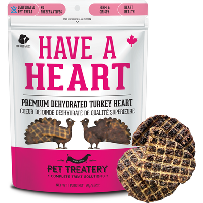 PET TREATERY HAVE A HEART DEHYDRATED TURKEY HEART 80g