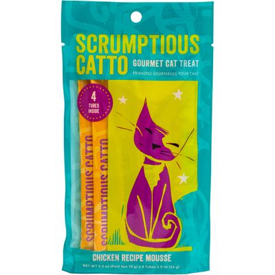 SCRUMPTIOUS CATTO CHICKEN RECIPE MOUSSE 0.5oz x 4 TUBES