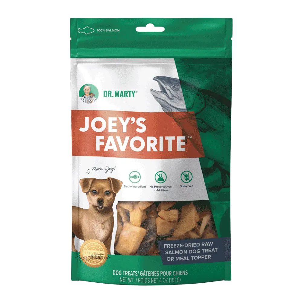 DR. MARTY DOG JOEY&#39;S FAVOURITE FREEZE DRIED SALMON 113g/4oz