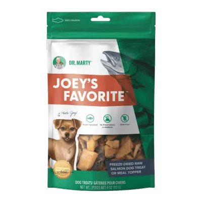 DR. MARTY DOG JOEY&#39;S FAVOURITE FREEZE DRIED SALMON 113g/4oz