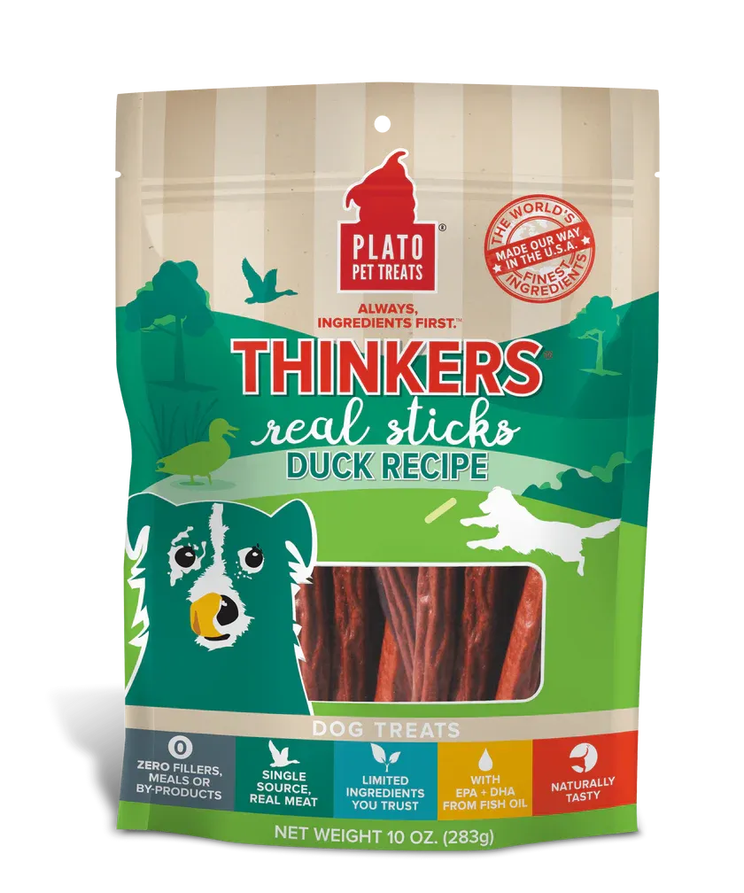 PLATO THINKERS REAL STICKS DUCK RECIPE 283g/10oz