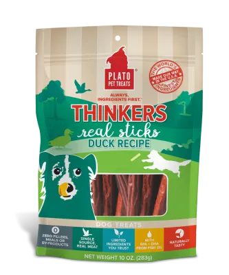 PLATO THINKERS REAL STICKS DUCK RECIPE 283g/10oz