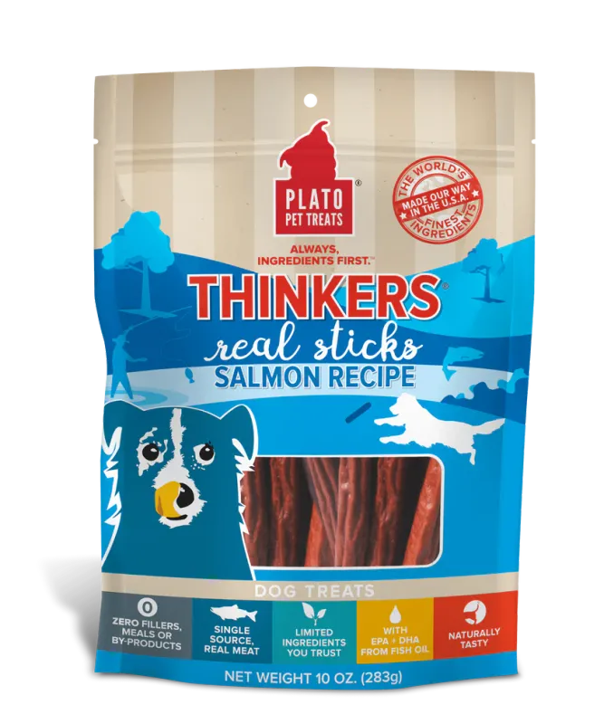 PLATO THINKERS REAL STICKS SALMON RECIPE 283g/10oz