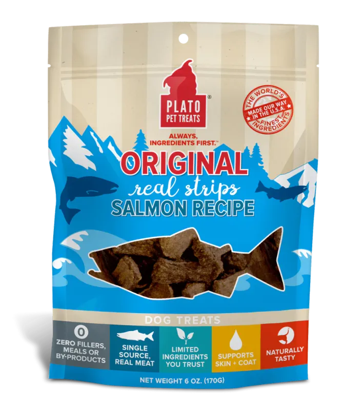 PLATO ORIGINAL REAL STRIPS SALMON RECIPE 170g/6oz