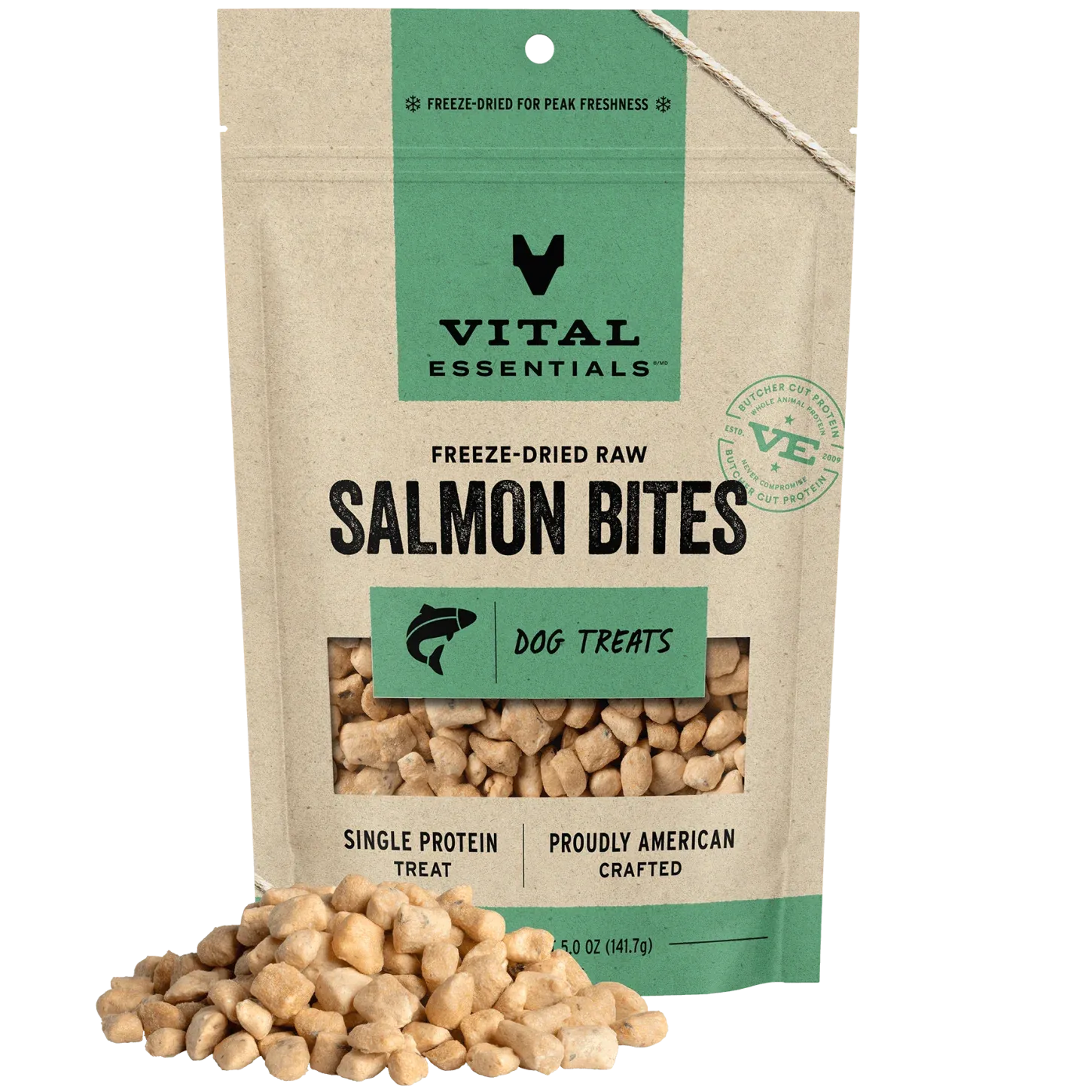 VITAL ESSENTIALS FREEZE DRIED SALMON BITES 5oz