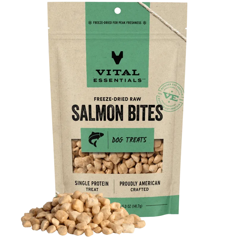 VITAL ESSENTIALS FREEZE DRIED SALMON BITES 5oz