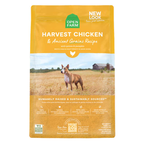 OPEN FARM DOG ANCIENT GRAIN CHICKEN 4lb/1.8kg