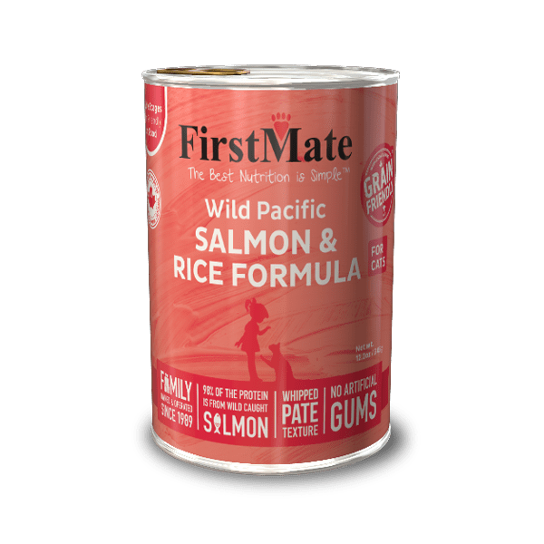 FIRSTMATE CAT WILD PACIFIC SALMON &amp; RICE FORMULA 12.2oz