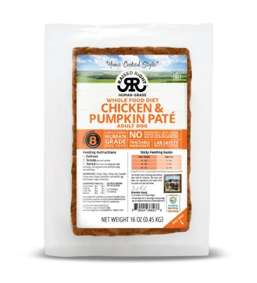 RAISED RIGHT DOG CHICKEN &amp; PUMPKIN PATÉ 16oz