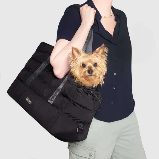 CANADA POOCH PUFFER TOTE PET CARRIER BLACK