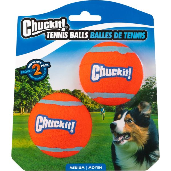 CHUCKIT! TENNIS BALLS MEDIUM 2pk