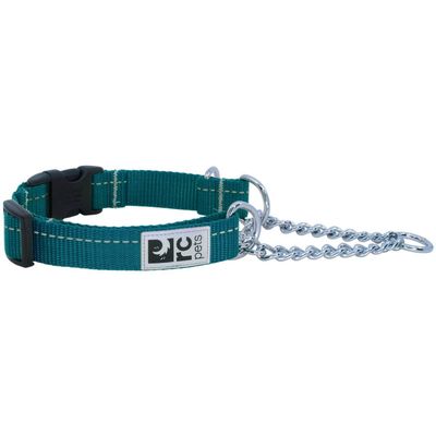 RC PETS PRIMARY TRAINING CLIP COLLAR DARK TEAL 1&quot; WIDE MEDIUM 14&quot;-19&quot;