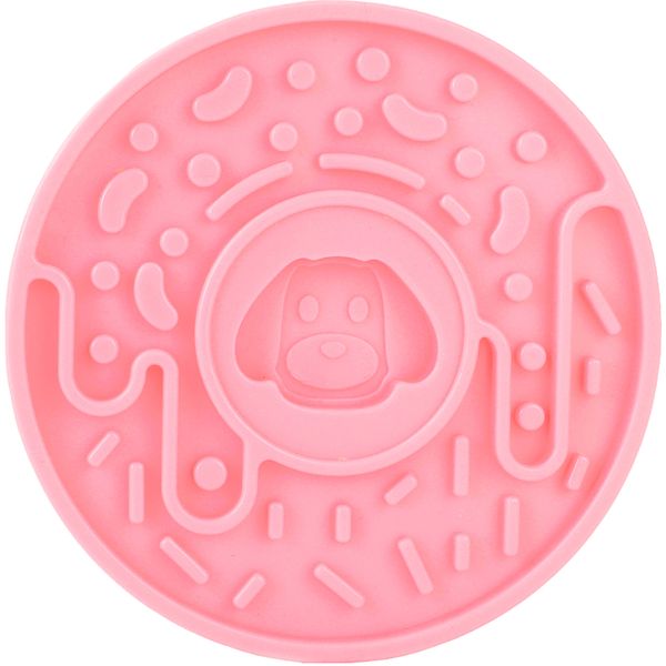 HUGSMART SLOW FEEDER LICK MAT PINK DONUT