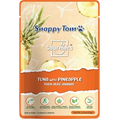 SNAPPY TOM GOURMERS TUNA WITH PINEAPPLE 2.5oz/70g