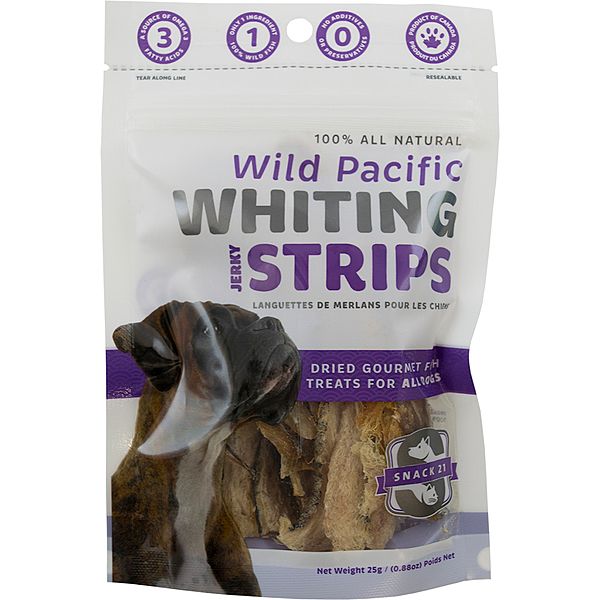 SNACK 21 WILD PACIFIC WHITING JERKY STRIPS 25g/0.88oz