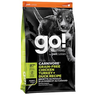 GO! PUPPY CARNIVORE CHICKEN, TURKEY &amp; DUCK 3.5lb/1.6kg