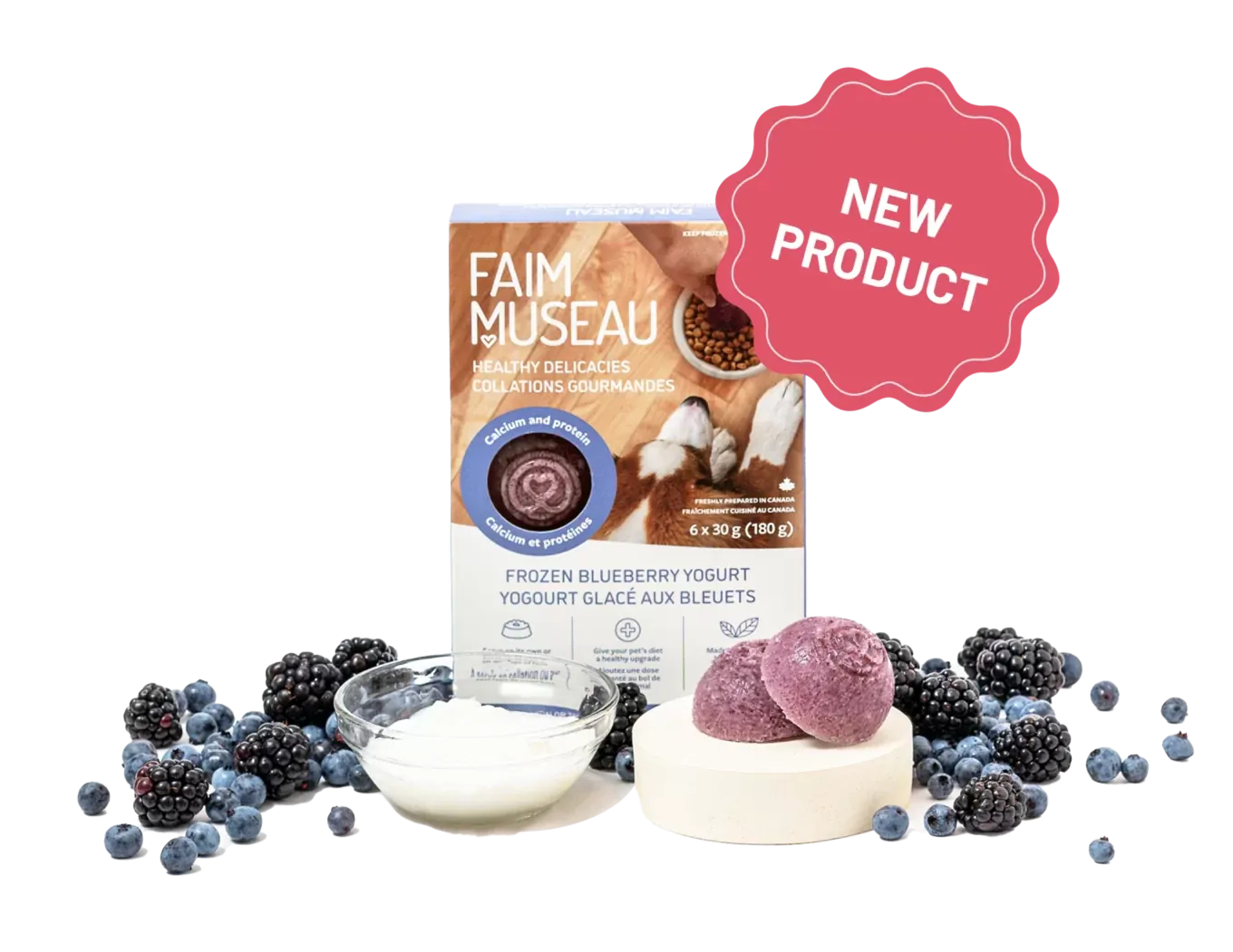FAIM MUSEAU FROZEN BLUEBERRY YOGURT 6/30g