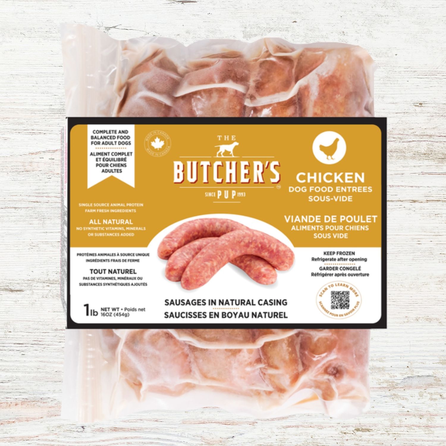 THE BUTCHERS PUP SOUS-VIDE CHICKEN SAUSAGES 1lb