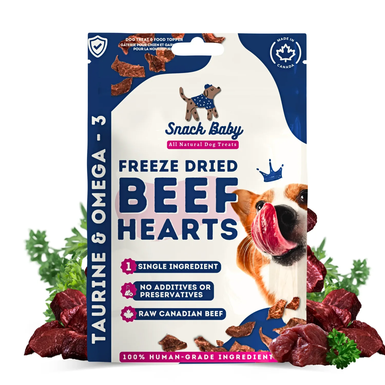 SNACK BABY FREEZE DRIED BEEF HEARTS 32g