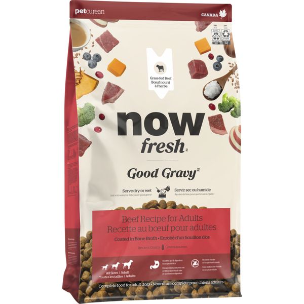 NOW FRESH DOG GOOD GRAVY BEEF RECIPE COATED IN BONE BROTH ADULT 3.5lb/1.59kg