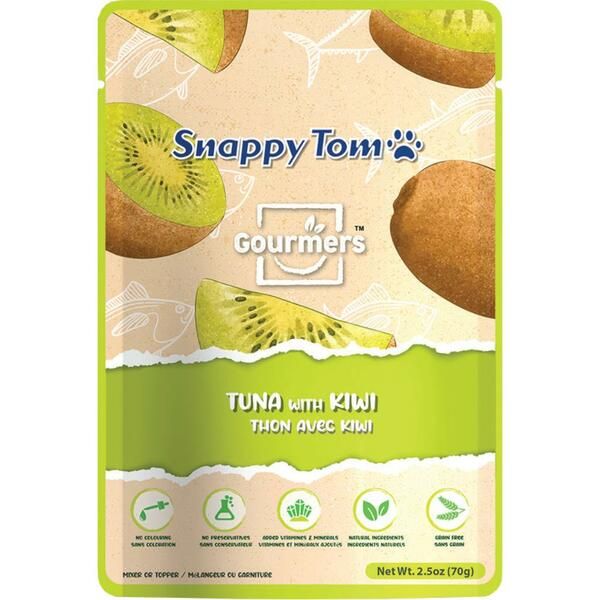 SNAPPY TOM GOURMERS TUNA WITH KIWI 2.5oz/70g