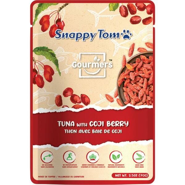 SNAPPY TOM GOURMERS TUNA WITH GOJI BERRY 2.5oz/70g