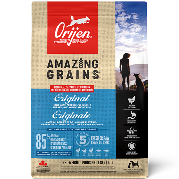 ORIJEN DOG AMAZING GRAINS ORIGINAL 4lb/1.8kg