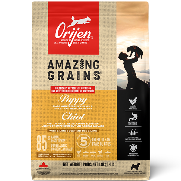 ORIJEN DOG AMAZING GRAINS PUPPY 4lb/1.8kg