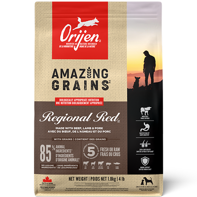ORIJEN DOG AMAZING GRAINS REGIONAL RED 4lb/1.8kg