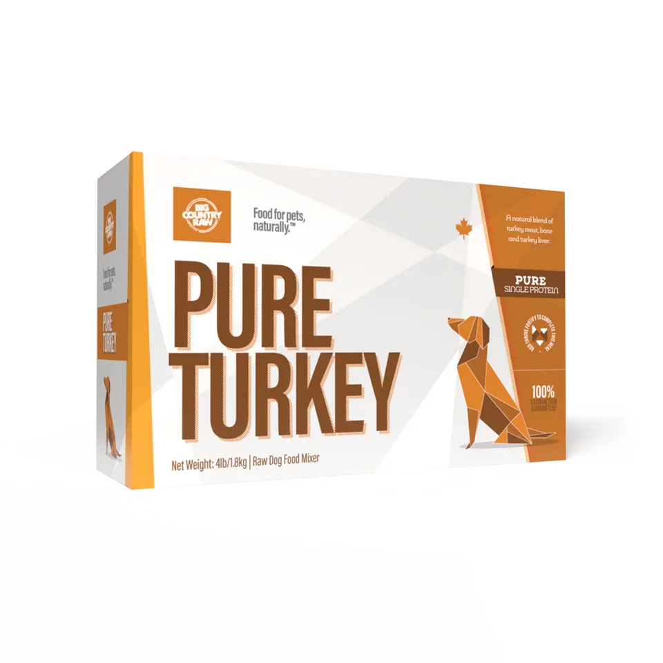 Big Country Raw Pure Turkey 4Lb/1.8Kg