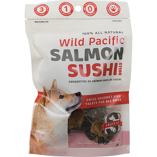 SNACK 21 WILD PACIFIC SALMON SUSHI ROLLS 36g/1.27oz