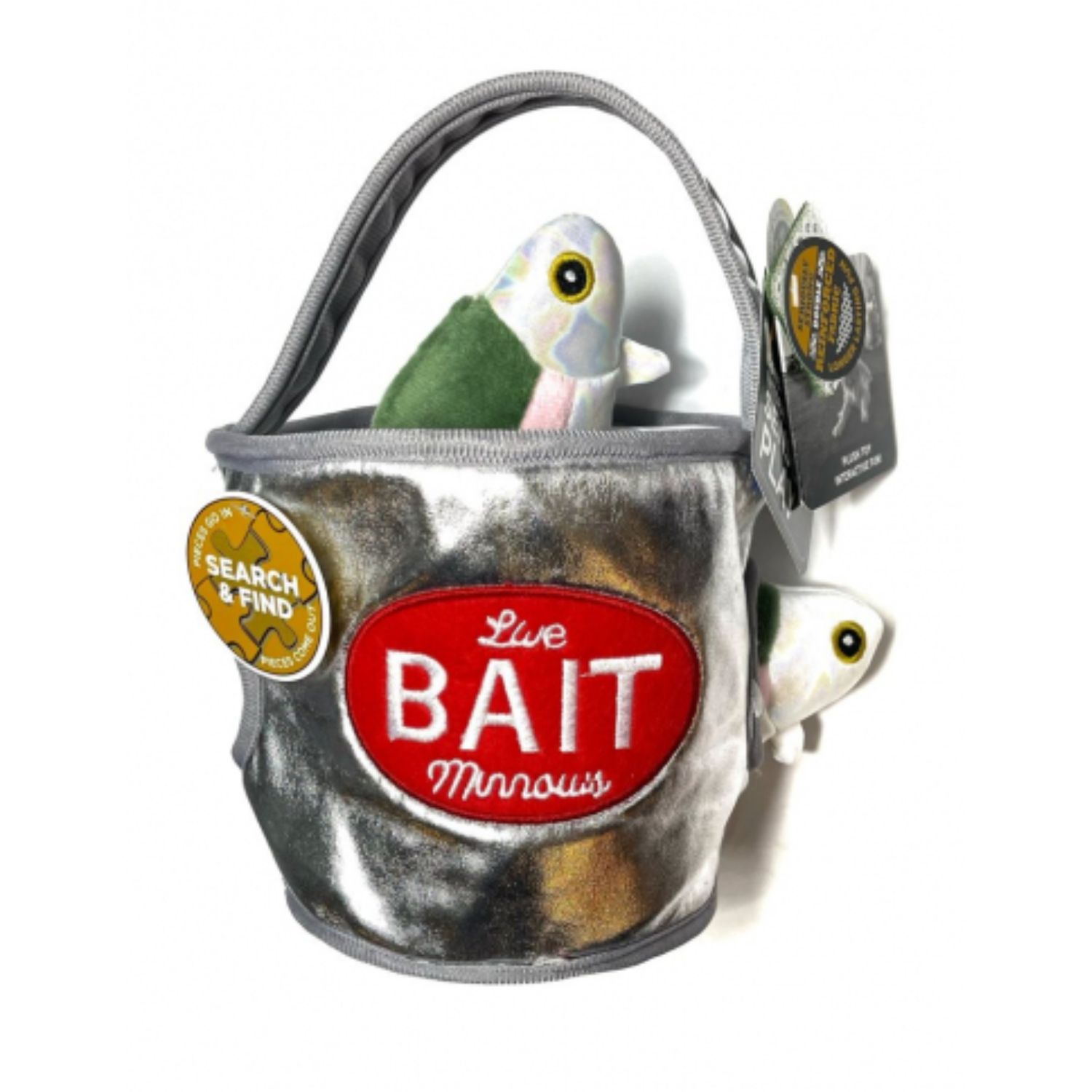 TALL TAILS BAIT BUCKET WITH TWO MINNOWS  9&quot;